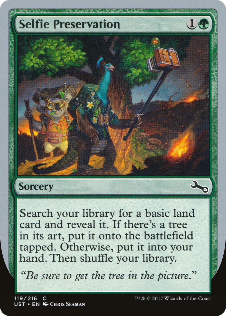 Selfie Preservation (UST-119) - Unstable - Premium MTG Single from Wizards of the Coast - Just $0.25! Shop now at Game Crave Tournament Store