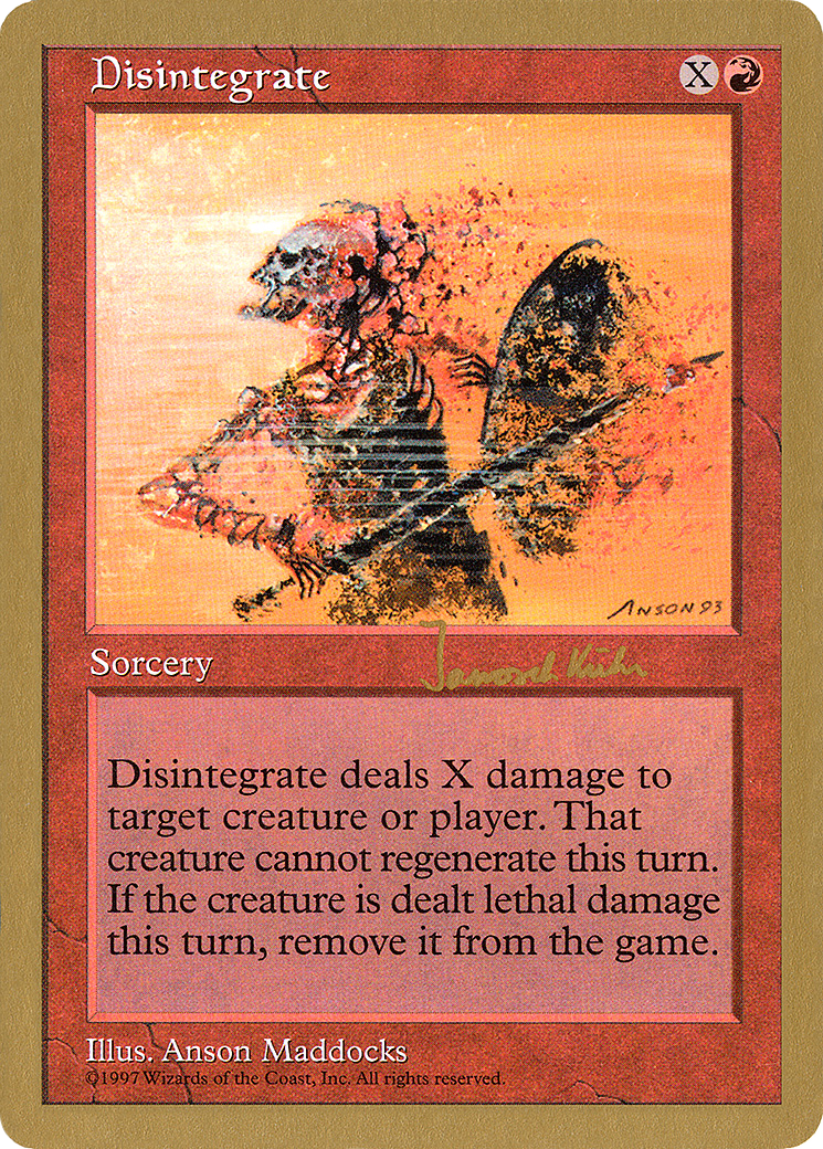 Disintegrate (WC97-JK219) - World Championship Decks 1997 - Premium MTG Single from Wizards of the Coast - Just $0.08! Shop now at Game Crave Tournament Store