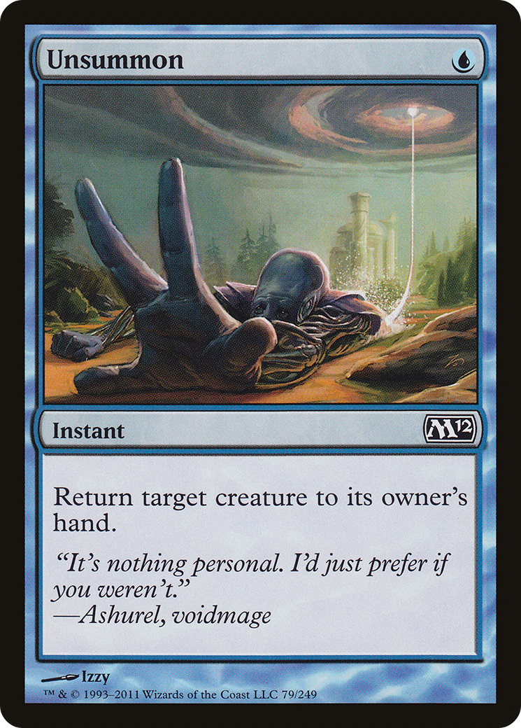 Unsummon (M12-079) - Magic 2012 - Premium MTG Single from Wizards of the Coast - Just $0.08! Shop now at Game Crave Tournament Store