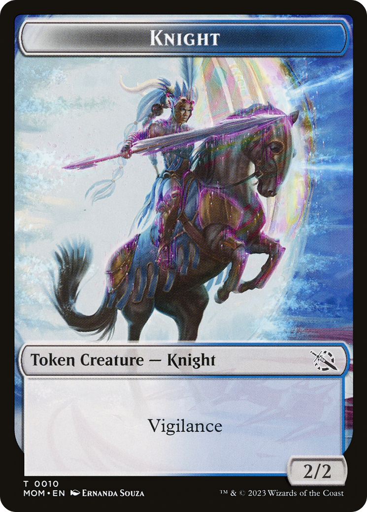 Knight (TMOM-010) - March of the Machine Tokens - Premium MTG Single from Wizards of the Coast - Just $0! Shop now at Game Crave Tournament Store