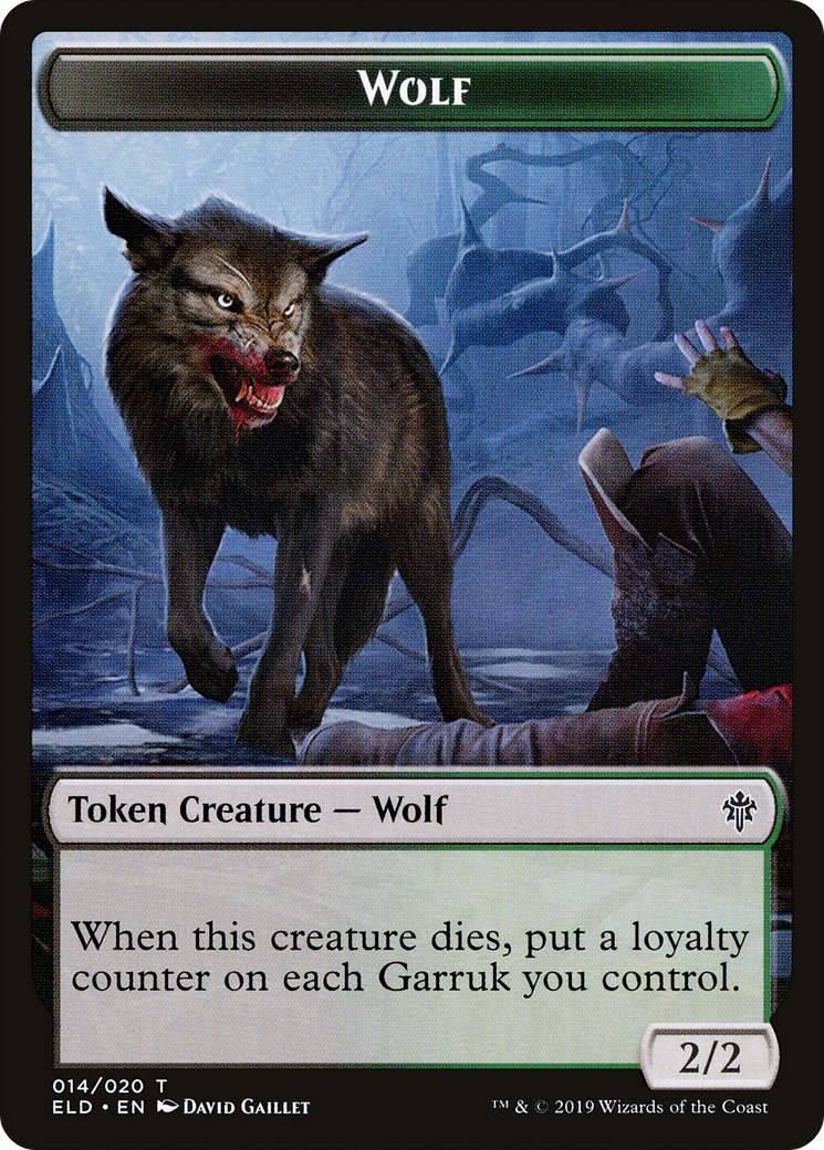 Wolf (TELD-014) - Throne of Eldraine Tokens - Premium MTG Single from Wizards of the Coast - Just $0.26! Shop now at Game Crave Tournament Store
