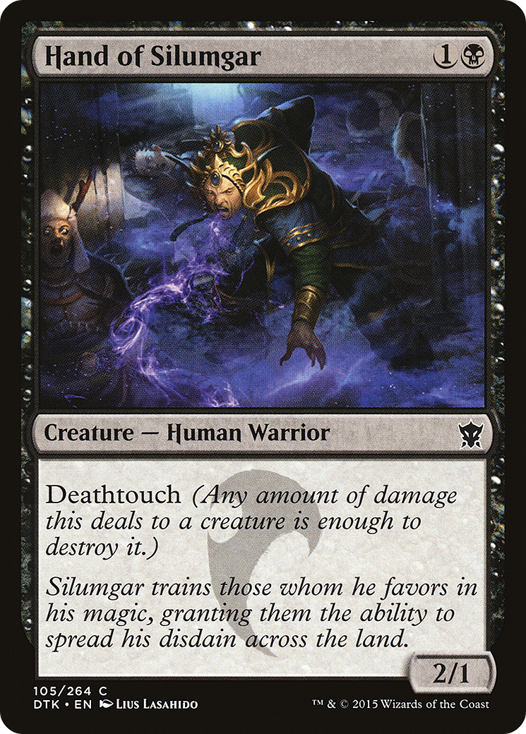 Hand of Silumgar (DTK-105) - Dragons of Tarkir - Premium MTG Single from Wizards of the Coast - Just $0.08! Shop now at Game Crave Tournament Store