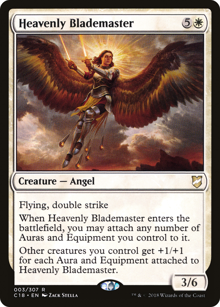 Heavenly Blademaster (C18-003) - Commander 2018 - Premium MTG Single from Wizards of the Coast - Just $0.08! Shop now at Game Crave Tournament Store