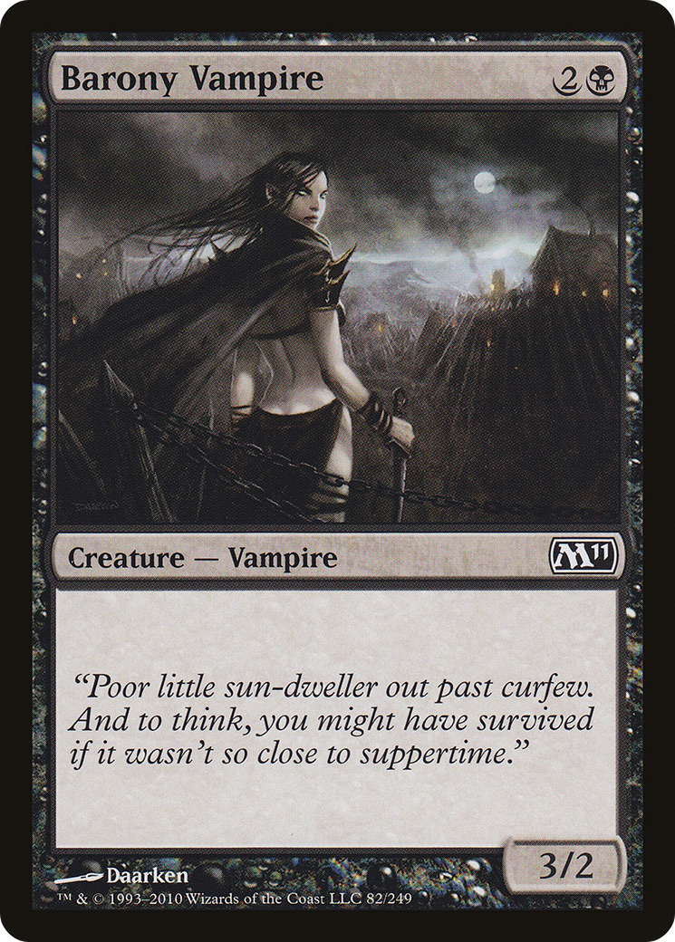 Barony Vampire (M11-082) - Magic 2011 - Premium MTG Single from Wizards of the Coast - Just $0.25! Shop now at Game Crave Tournament Store