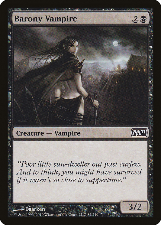 Barony Vampire (M11-082) - Magic 2011 - Premium MTG Single from Wizards of the Coast - Just $0.25! Shop now at Game Crave Tournament Store