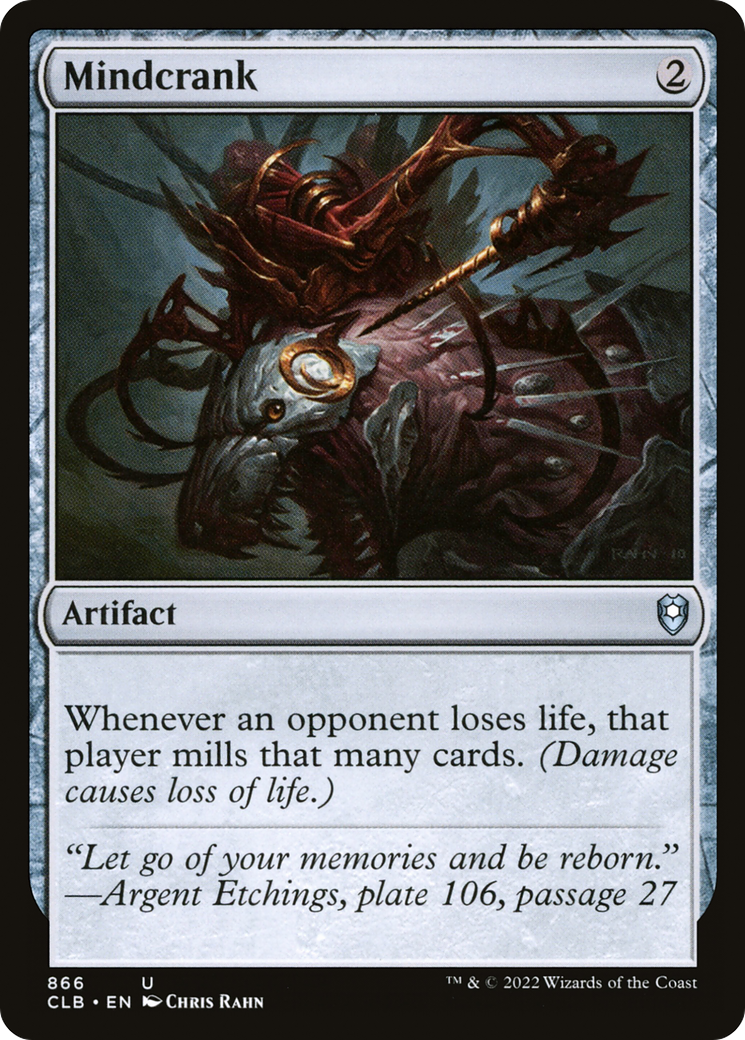 Mindcrank (CLB-866) - Commander Legends: Battle for Baldur's Gate - Premium MTG Single from Wizards of the Coast - Just $10.88! Shop now at Game Crave Tournament Store