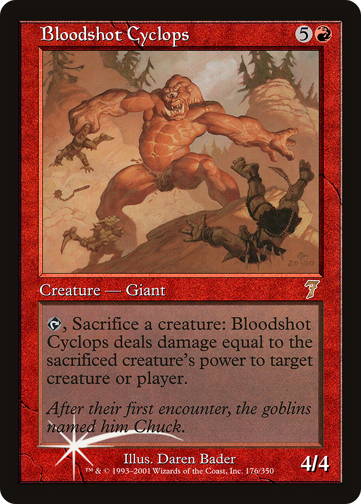 Bloodshot Cyclops (7ED-176★) - Seventh Edition Foil - Premium MTG Single from Wizards of the Coast - Just $5.74! Shop now at Game Crave Tournament Store