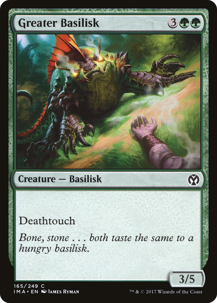 Greater Basilisk (IMA-165) - Iconic Masters - Premium MTG Single from Wizards of the Coast - Just $0.25! Shop now at Game Crave Tournament Store