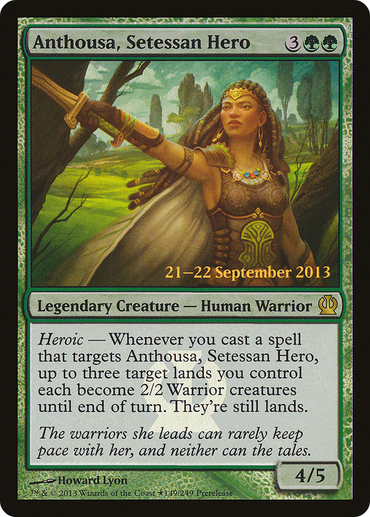 Anthousa, Setessan Hero (PTHS-149★) - Theros Promos Foil - Premium MTG Single from Wizards of the Coast - Just $0.26! Shop now at Game Crave Tournament Store