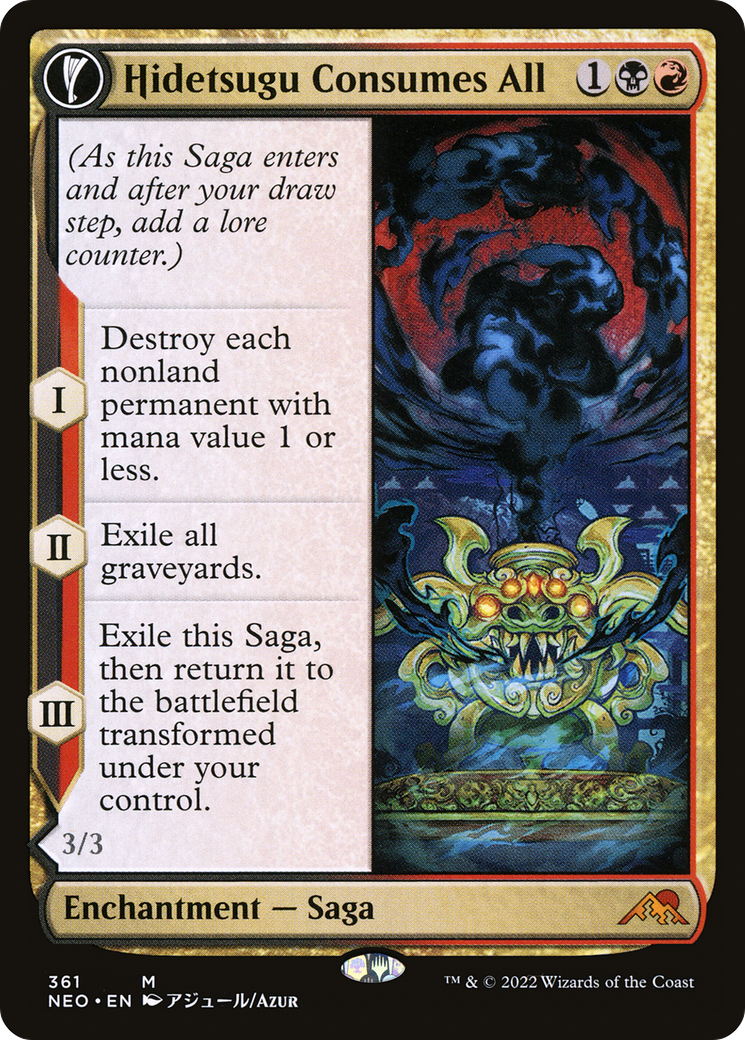 Hidetsugu Consumes All // Vessel of the All-Consuming (NEO-361) - Kamigawa: Neon Dynasty: (Showcase, fandfc) - Premium MTG Single from Wizards of the Coast - Just $0.42! Shop now at Game Crave Tournament Store