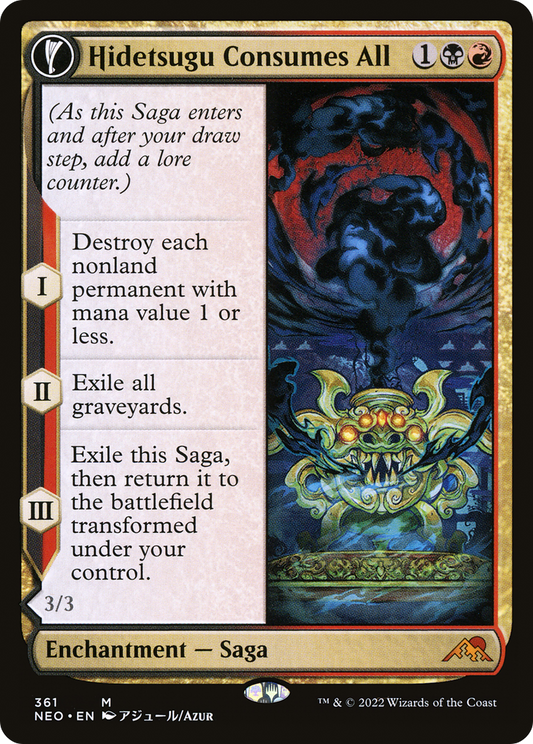 Hidetsugu Consumes All // Vessel of the All-Consuming (NEO-361) - Kamigawa: Neon Dynasty: (Showcase, fandfc) - Premium MTG Single from Wizards of the Coast - Just $0.30! Shop now at Game Crave Tournament Store