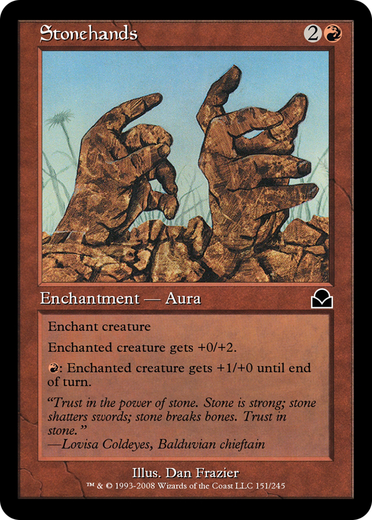 Stonehands (ME2-151) - Masters Edition II - Premium MTG Single from Wizards of the Coast - Just $0! Shop now at Game Crave Tournament Store