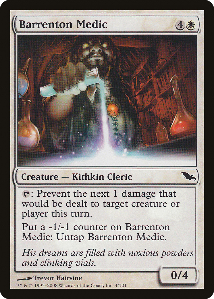 Barrenton Medic (SHM-004) - Shadowmoor Foil - Premium MTG Single from Wizards of the Coast - Just $9.60! Shop now at Game Crave Tournament Store