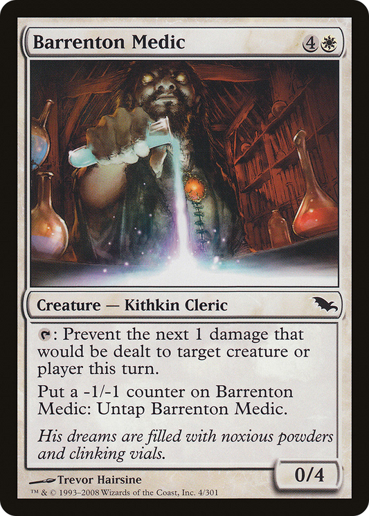 Barrenton Medic (SHM-004) - Shadowmoor Foil - Premium MTG Single from Wizards of the Coast - Just $9.60! Shop now at Game Crave Tournament Store