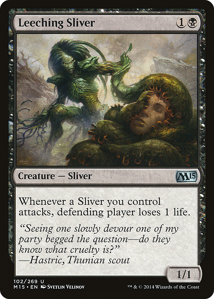 Leeching Sliver (M15-102) - Magic 2015 Foil - Premium MTG Single from Wizards of the Coast - Just $0.82! Shop now at Game Crave Tournament Store