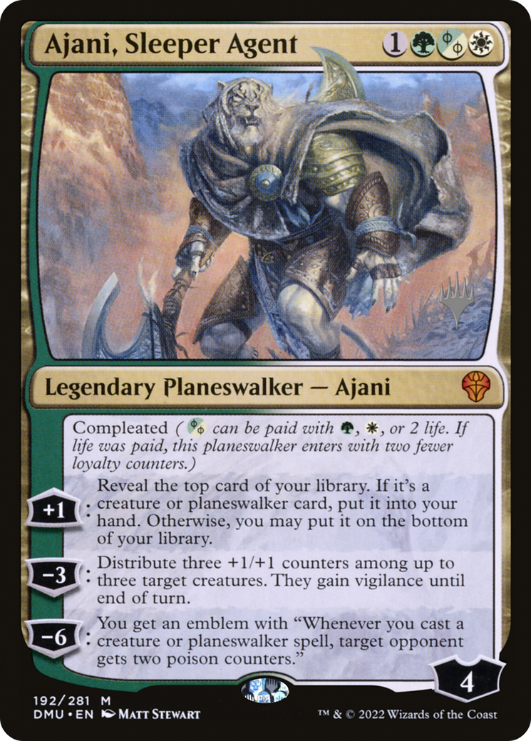 Ajani, Sleeper Agent (PDMU-192P) - Dominaria United Promos - Premium MTG Single from Wizards of the Coast - Just $2.62! Shop now at Game Crave Tournament Store