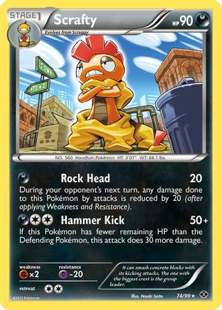 Scrafty 74/99 - Next Destinies Holofoil - Premium Pokemon Single from Nintendo - Just $0.54! Shop now at Game Crave Tournament Store