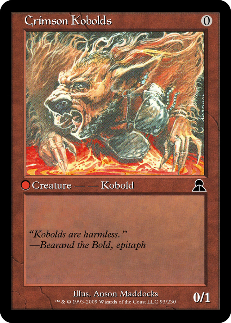 Crimson Kobolds (ME3-093) - Masters Edition III - Premium MTG Single from Wizards of the Coast - Just $0! Shop now at Game Crave Tournament Store