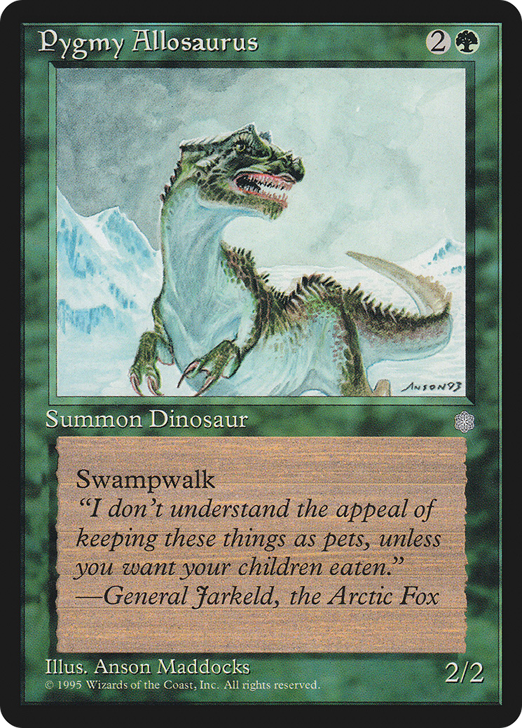 Pygmy Allosaurus (ICE-257) - Ice Age - Premium MTG Single from Wizards of the Coast - Just $0.21! Shop now at Game Crave Tournament Store