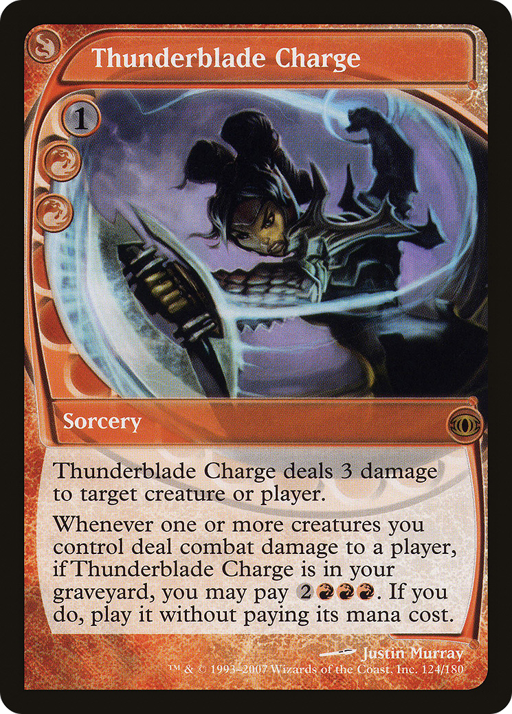 Thunderblade Charge (FUT-124) - Future Sight Foil - Premium MTG Single from Wizards of the Coast - Just $0.14! Shop now at Game Crave Tournament Store