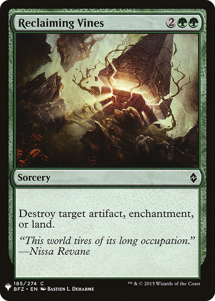Reclaiming Vines (MB1-1308) - Mystery Booster - Premium MTG Single from Wizards of the Coast - Just $0.25! Shop now at Game Crave Tournament Store