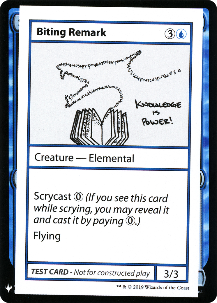 Biting Remark (CMB1-017) - Mystery Booster Playtest Cards 2019 - Premium MTG Single from Wizards of the Coast - Just $0.27! Shop now at Game Crave Tournament Store