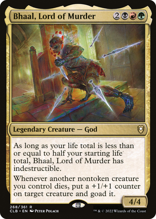 Bhaal, Lord of Murder (CLB-268) - Commander Legends: Battle for Baldur's Gate Foil - Premium MTG Single from Wizards of the Coast - Just $0.08! Shop now at Game Crave Tournament Store