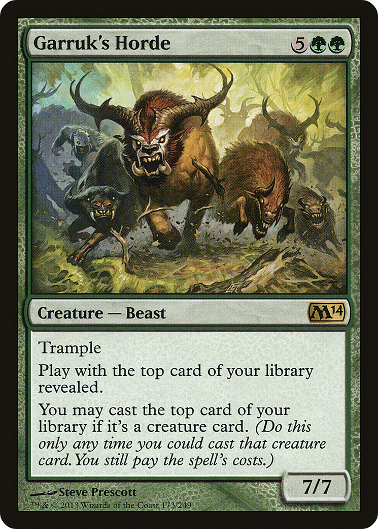 Garruk's Horde (M14-173) - Magic 2014 - Premium MTG Single from Wizards of the Coast - Just $0.26! Shop now at Game Crave Tournament Store