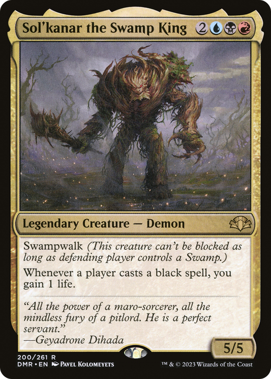 Sol'kanar the Swamp King (DMR-200) - Dominaria Remastered - Premium MTG Single from Wizards of the Coast - Just $0.08! Shop now at Game Crave Tournament Store