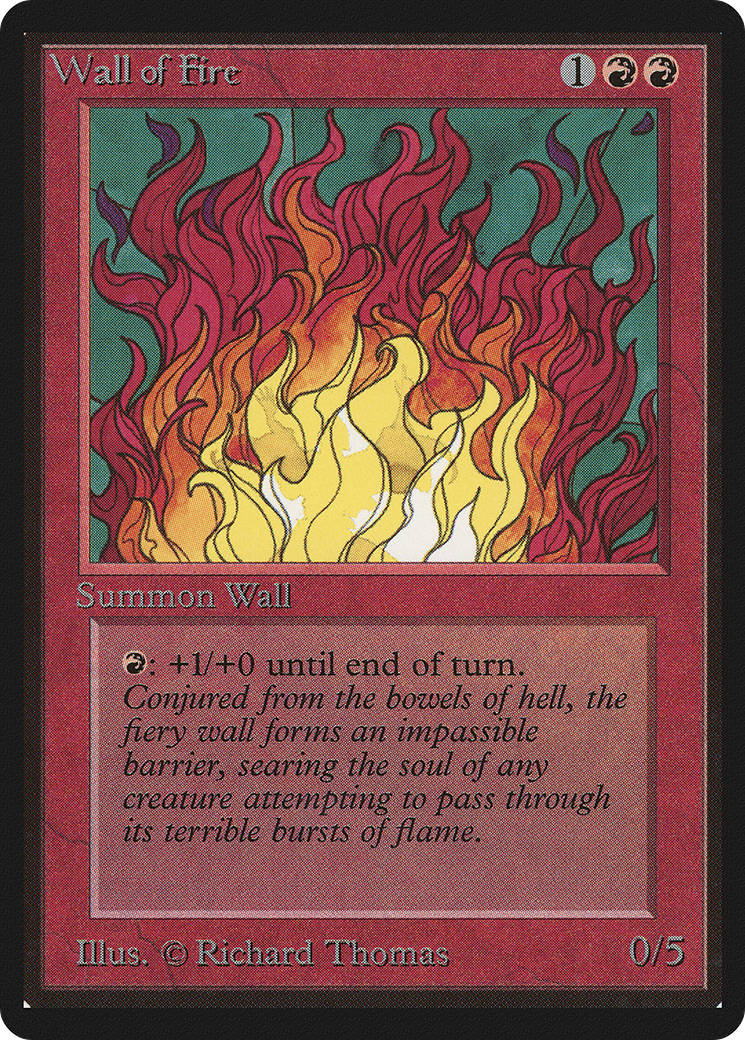 Wall of Fire (LEB-182) - Limited Edition Beta - Premium MTG Single from Wizards of the Coast - Just $5.41! Shop now at Game Crave Tournament Store