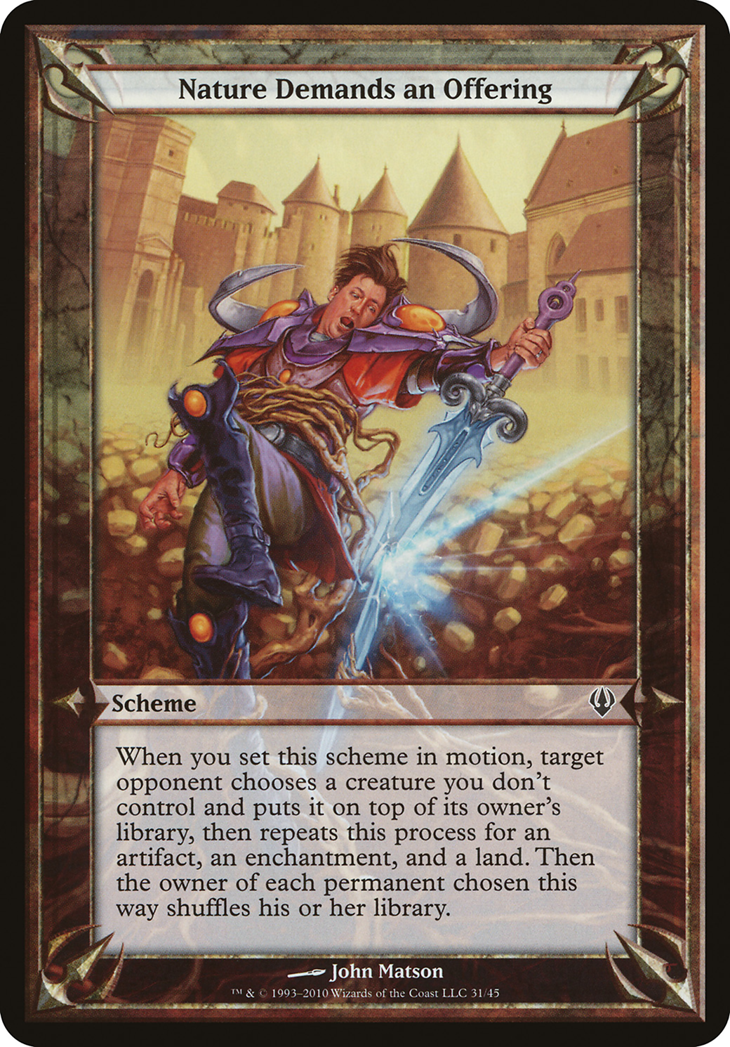 Nature Demands an Offering (OARC-31★) - Archenemy Schemes - Premium MTG Single from Wizards of the Coast - Just $0.51! Shop now at Game Crave Tournament Store