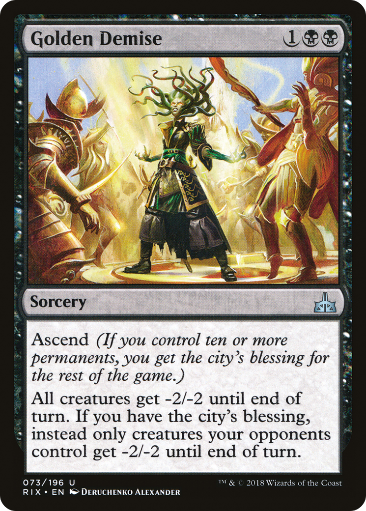 Golden Demise (RIX-073) - Rivals of Ixalan - Premium MTG Single from Wizards of the Coast - Just $0.08! Shop now at Game Crave Tournament Store