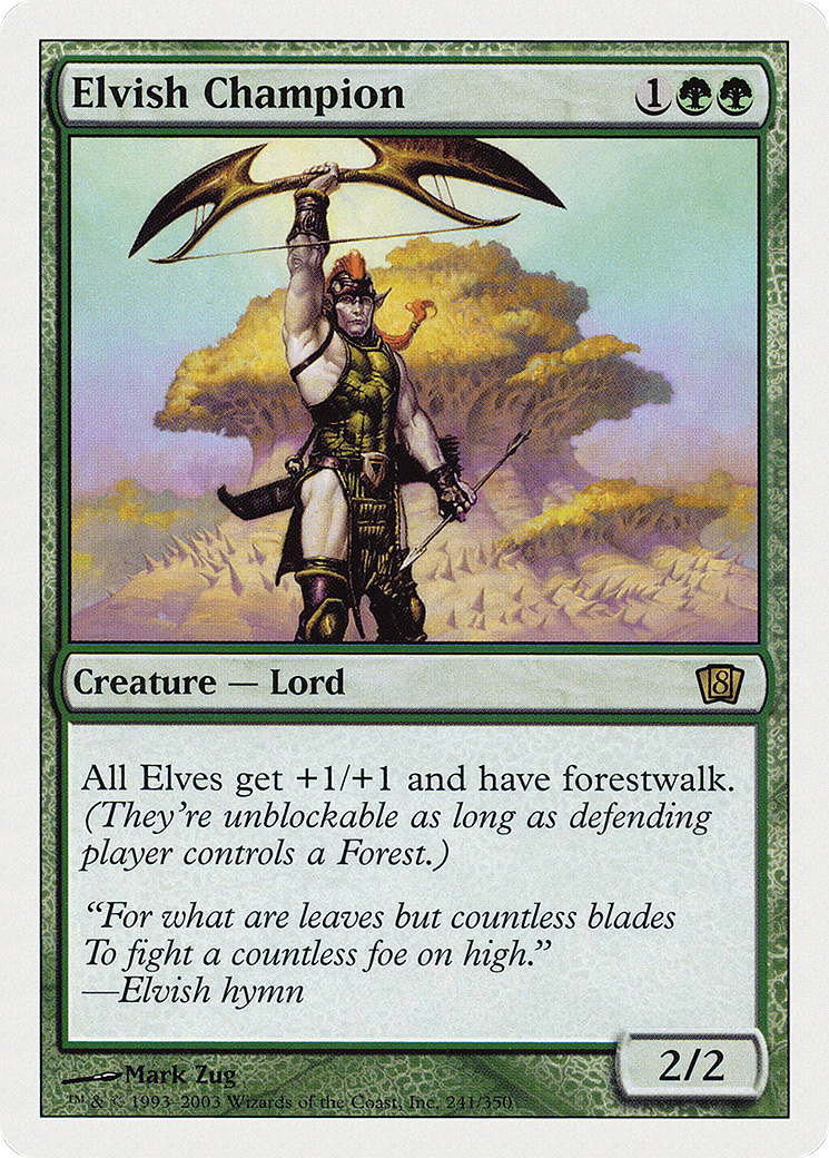 Elvish Champion (8ED-241) - Eighth Edition - Premium MTG Single from Wizards of the Coast - Just $2.11! Shop now at Game Crave Tournament Store