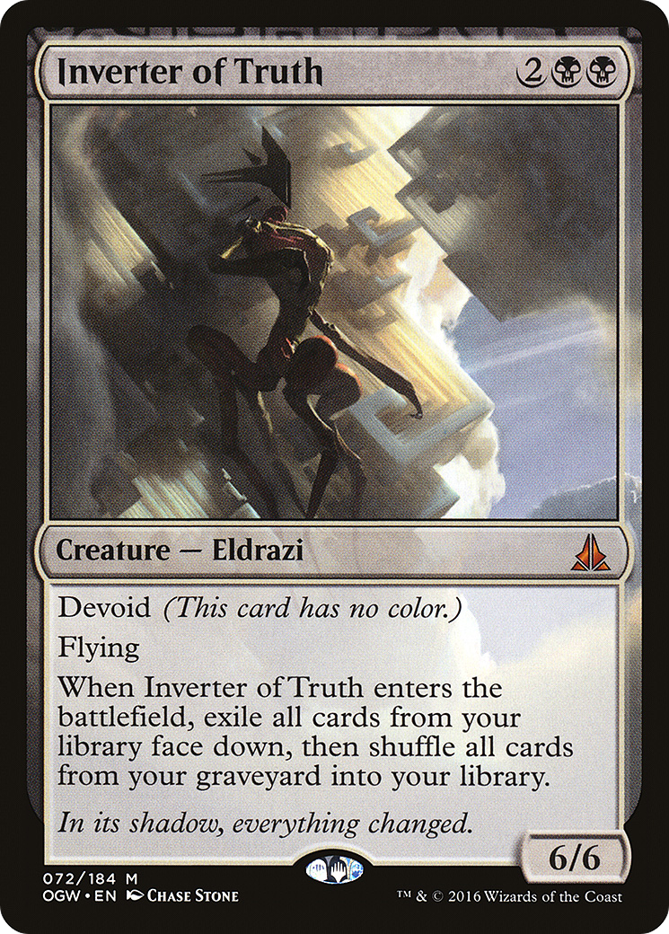 Inverter of Truth (OGW-072) - Oath of the Gatewatch: (devoid) - Premium MTG Single from Wizards of the Coast - Just $0.29! Shop now at Game Crave Tournament Store