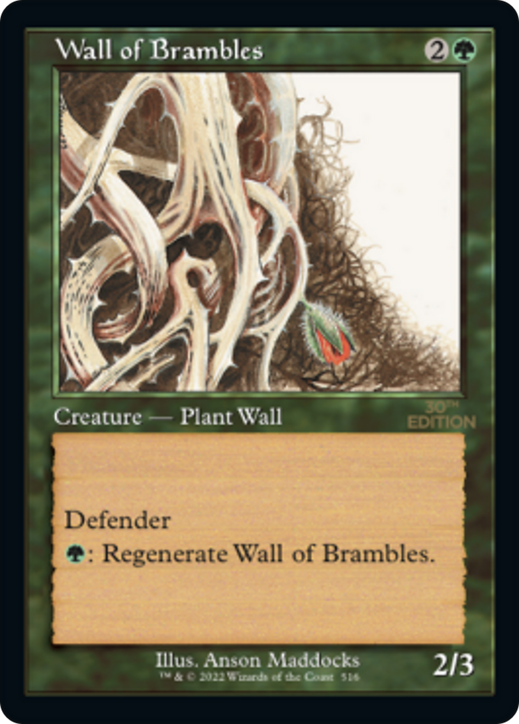 Wall of Brambles (30A-516) - 30th Anniversary Edition - Premium MTG Single from Wizards of the Coast - Just $0! Shop now at Game Crave Tournament Store