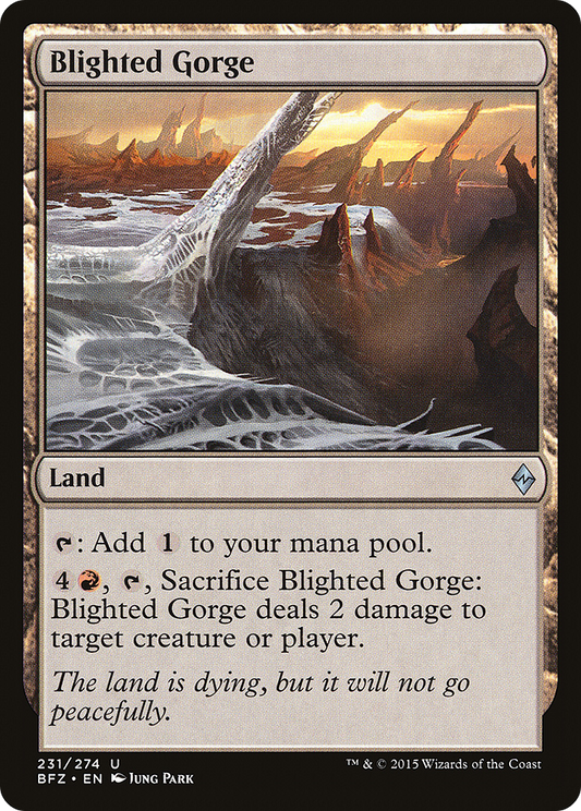 Blighted Gorge (BFZ-231) - Battle for Zendikar - Premium MTG Single from Wizards of the Coast - Just $0.08! Shop now at Game Crave Tournament Store