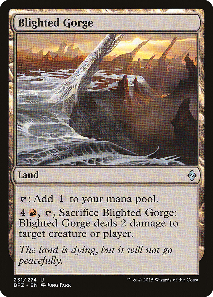 Blighted Gorge (BFZ-231) - Battle for Zendikar Foil - Premium MTG Single from Wizards of the Coast - Just $0.13! Shop now at Game Crave Tournament Store