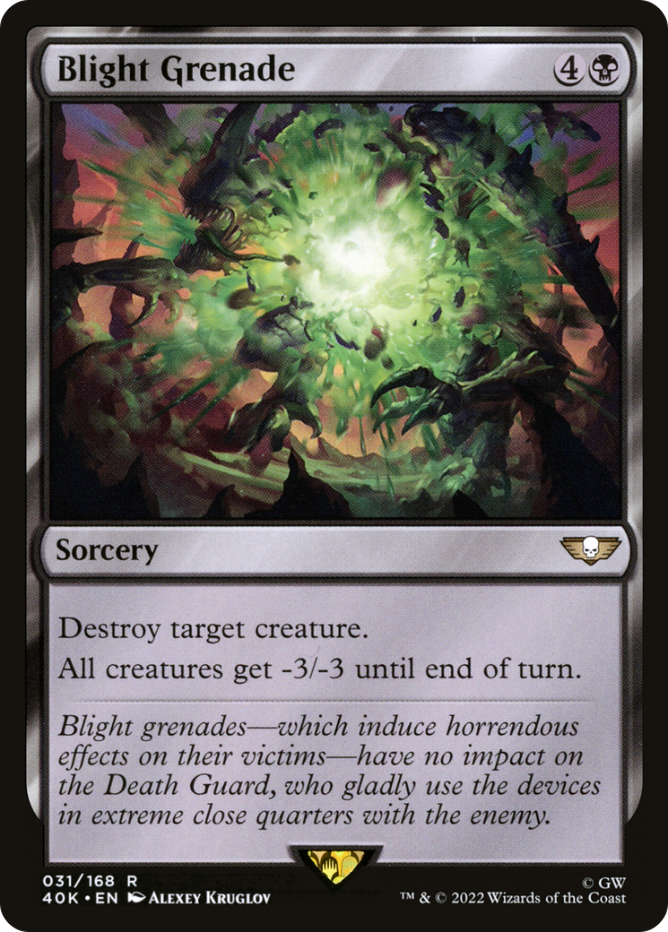 Blight Grenade (40K-031) - Warhammer 40,000 Commander - Premium MTG Single from Wizards of the Coast - Just $0.08! Shop now at Game Crave Tournament Store