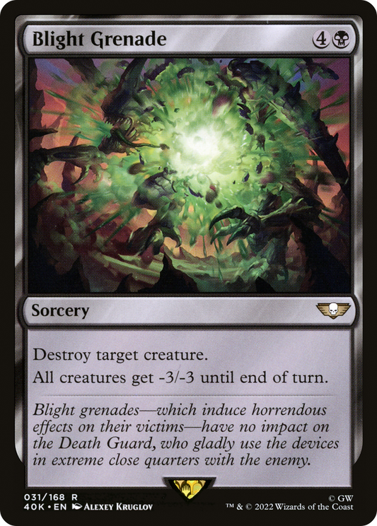 Blight Grenade (40K-031) - Warhammer 40,000 Commander - Premium MTG Single from Wizards of the Coast - Just $0.08! Shop now at Game Crave Tournament Store
