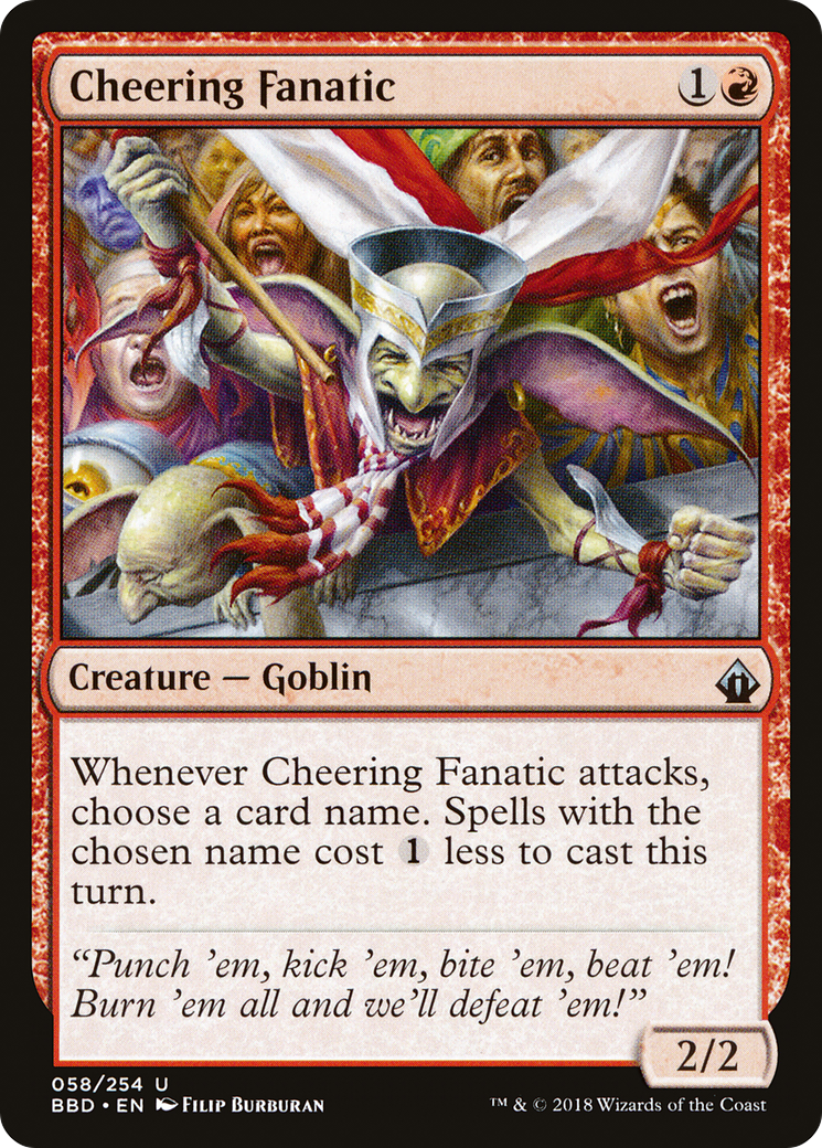 Cheering Fanatic (BBD-058) - Battlebond - Premium MTG Single from Wizards of the Coast - Just $0.25! Shop now at Game Crave Tournament Store