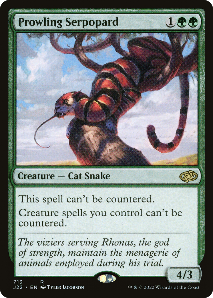 Prowling Serpopard (J22-713) - Jumpstart 2022 - Premium MTG Single from Wizards of the Coast - Just $0.91! Shop now at Game Crave Tournament Store