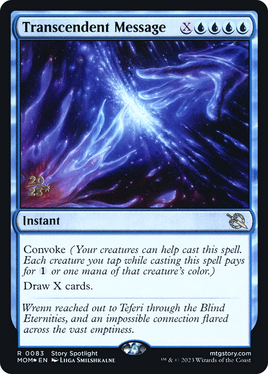 Transcendent Message (PMOM-83S) - March of the Machine Promos Foil - Premium MTG Single from Wizards of the Coast - Just $0.11! Shop now at Game Crave Tournament Store