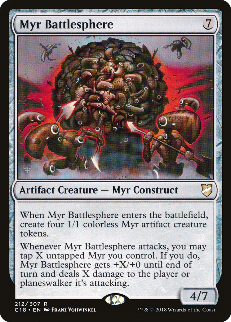 Myr Battlesphere (C18-212) - Commander 2018 - Premium MTG Single from Wizards of the Coast - Just $0.24! Shop now at Game Crave Tournament Store