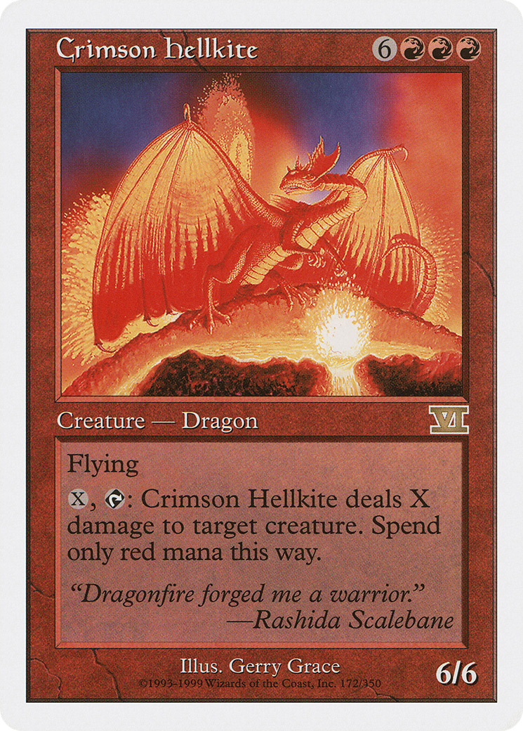 Crimson Hellkite (6ED-172) - Classic Sixth Edition - Premium MTG Single from Wizards of the Coast - Just $0.13! Shop now at Game Crave Tournament Store