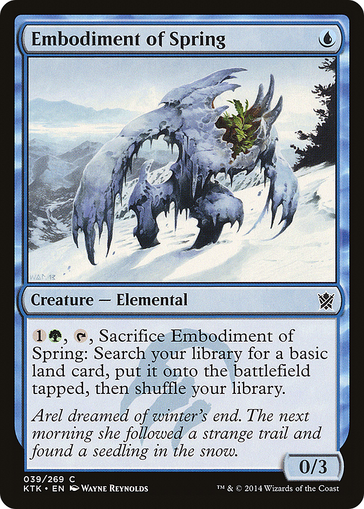 Embodiment of Spring (KTK-039) - Khans of Tarkir - Premium MTG Single from Wizards of the Coast - Just $0.25! Shop now at Game Crave Tournament Store