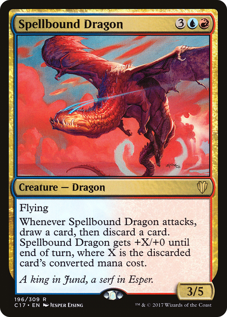 Spellbound Dragon (C17-196) - Commander 2017 - Premium MTG Single from Wizards of the Coast - Just $0.08! Shop now at Game Crave Tournament Store