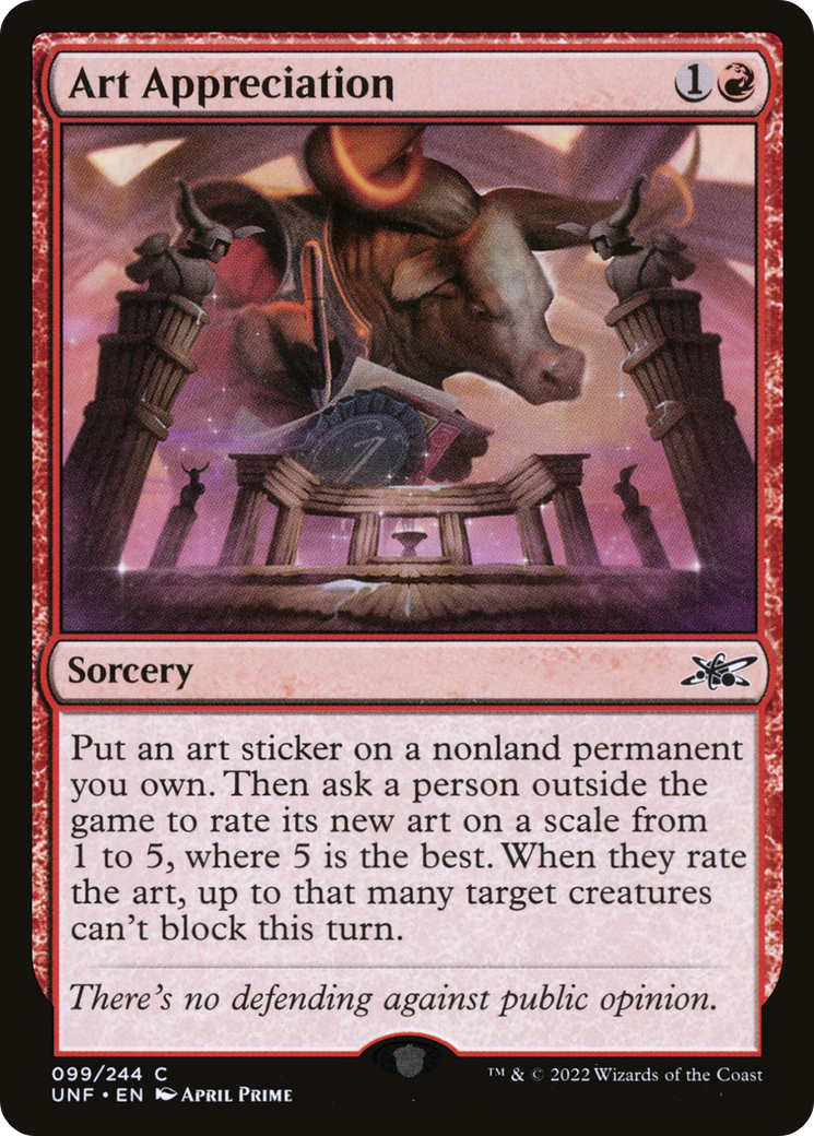 Art Appreciation (UNF-099) - Unfinity Foil - Premium MTG Single from Wizards of the Coast - Just $0.25! Shop now at Game Crave Tournament Store
