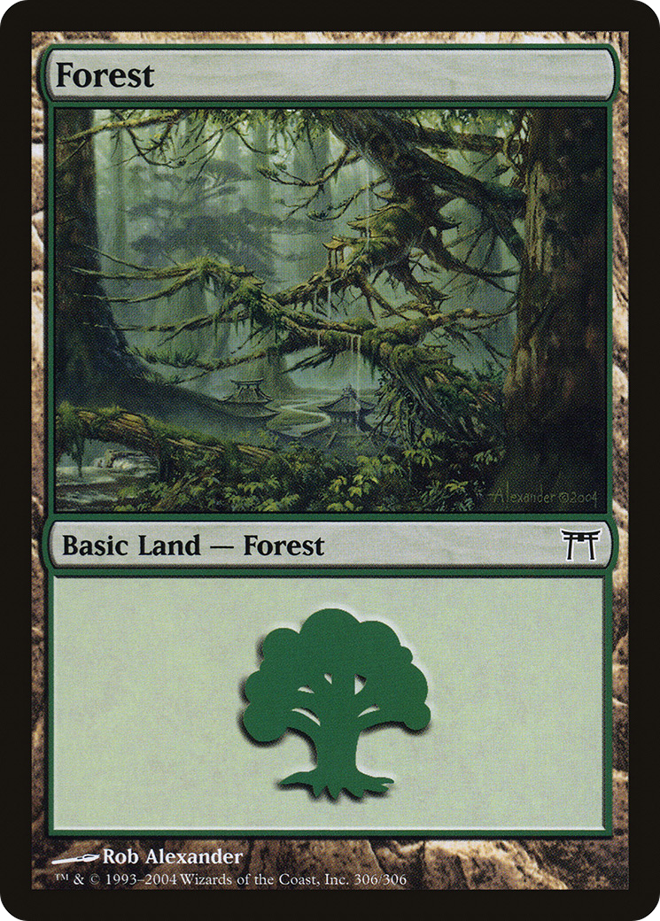 Forest (CHK-306) - Champions of Kamigawa Foil - Premium MTG Single from Wizards of the Coast - Just $0.33! Shop now at Game Crave Tournament Store