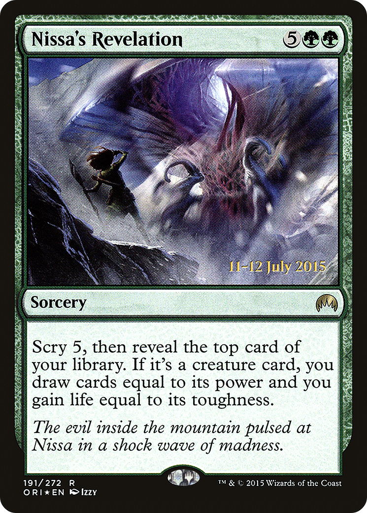 Nissa's Revelation (PORI-191S) - Magic Origins Promos Foil - Premium MTG Single from Wizards of the Coast - Just $0.12! Shop now at Game Crave Tournament Store