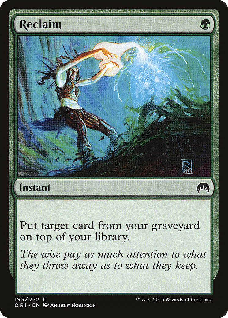 Reclaim (ORI-195) - Magic Origins Foil - Premium MTG Single from Wizards of the Coast - Just $0.21! Shop now at Game Crave Tournament Store